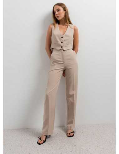 PANTALÓN RECTO BEIGE