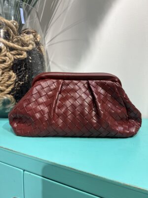 BOLSO DE MANO TRENZADO - Granate