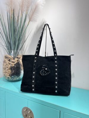 BOLSO OVERSIZE TACHUELAS - Negro