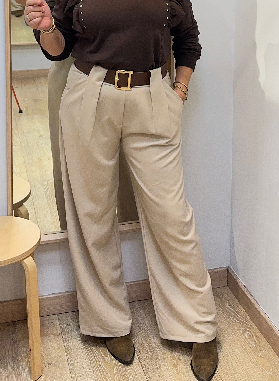 PANTALÓN TRABILLA ANCHA 8 PANTALÓN TRABILLA ANCHA - Imagen 8