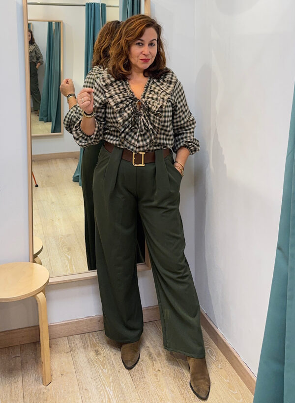 CAMISA DE CUADROS CON VOLANTE - Imagen 5