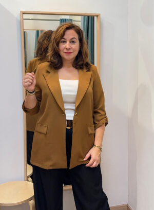 Novedades 19 BLAZER MANGA RECOGIDA - camel