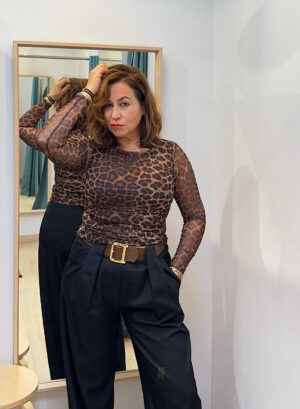 Novedades 17 CAMISETA GASA ANIMAL PRINT - Marrón