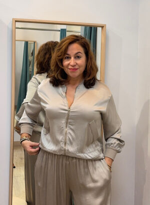 Novedades 25 BOMBER SATINADA - Beige
