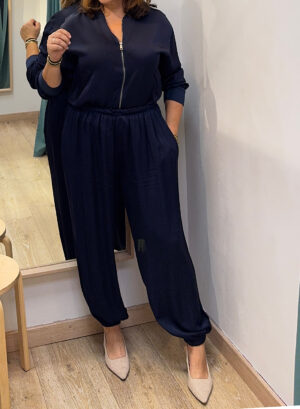 Novedades 5 PANTALÓN BARREL SATINADO - Negro