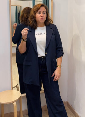 Novedades 13 BLAZER MANGA RECOGIDA - Azul