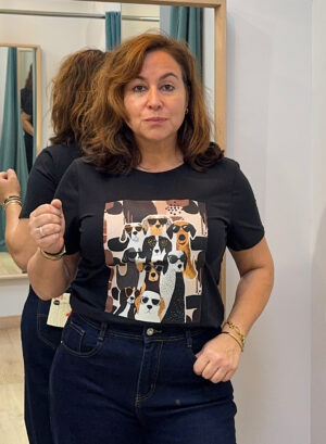 Novedades 29 CAMISETA PERRITOS - Negro
