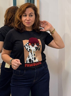 Novedades 33 CAMISETA PAWSOME - Negro
