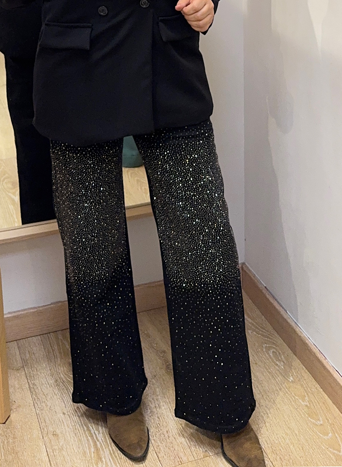 JEANS NEGRO BRILLO 4 JEANS NEGRO BRILLO - Imagen 4