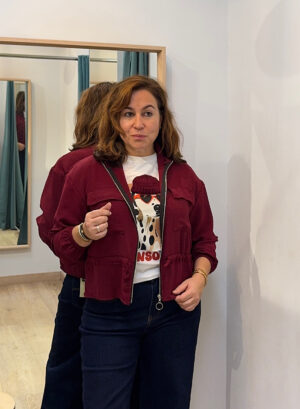 Novedades 25 BOMBER TEJIDO FINO - Granate