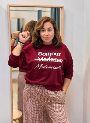 Novedades 36 SUDADERA BONJOUR - Granate