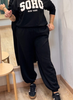 PANTALÓN SPORT BARREL - Negro