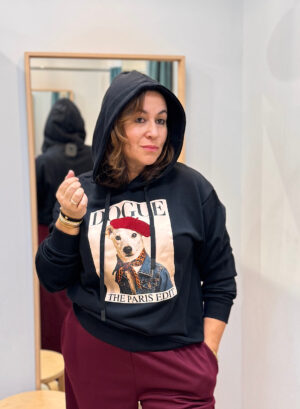 SUDADERA PERRO VOGUE - Negro