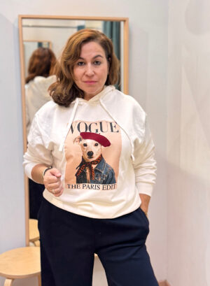 SUDADERA PERRO VOGUE - Blanco