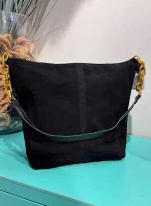 BOLSO EFECTO PIEL SERRAJE - Negro