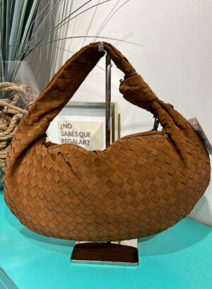 BOLSO TRENZADO - Marrón