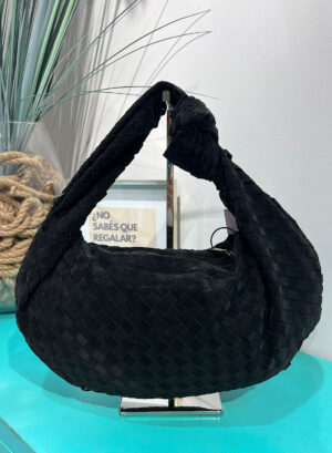 BOLSO TRENZADO - Negro