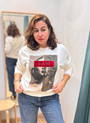 SUDADERA FASHION - Blanco