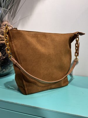 BOLSO EFECTO PIEL SERRAJE - camel
