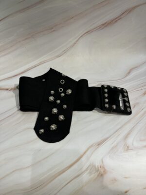 CINTURON ANCHO TACHUELA - Negro