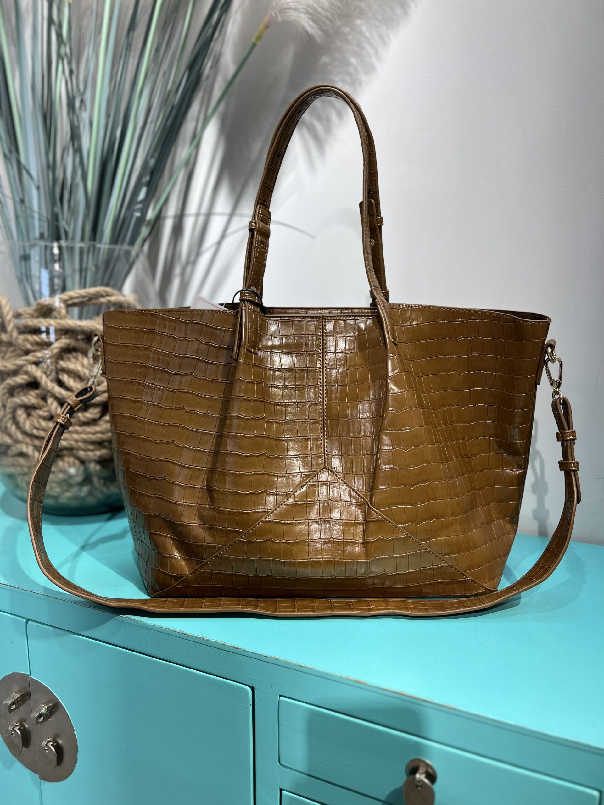 MAXI BOLSO EFECTO PIEL COCODRILO 1 MAXI BOLSO EFECTO PIEL COCODRILO