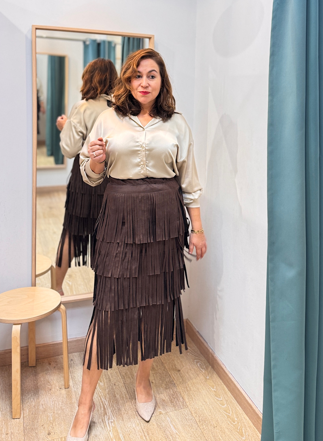 FALDA DE FLECOS LARGA 6 FALDA DE FLECOS LARGA - Imagen 6