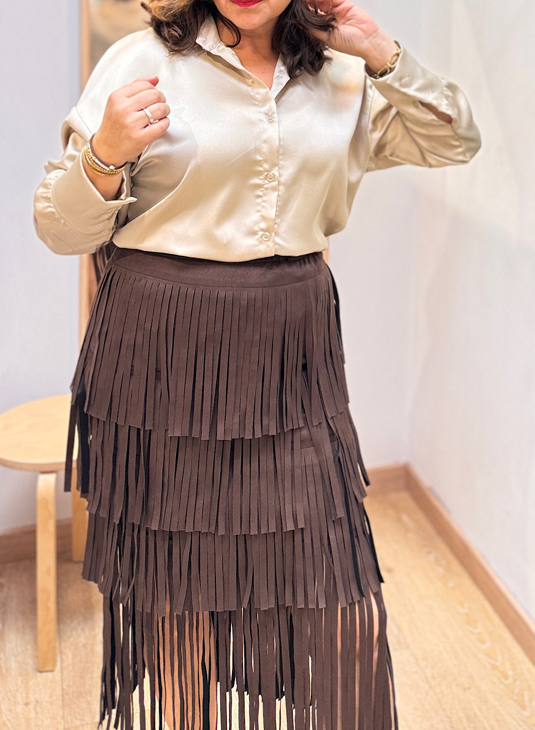 FALDA DE FLECOS LARGA 3 FALDA DE FLECOS LARGA - Imagen 3