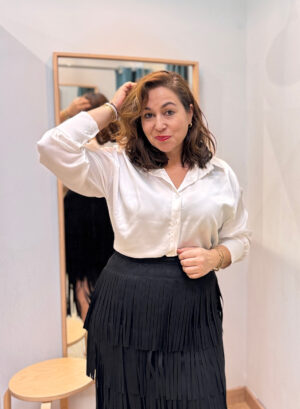 CAMISA SATINADA - Blanco