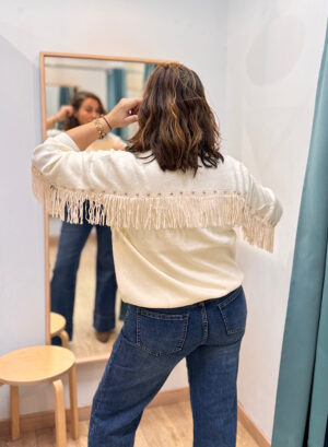 JERSEY FLECOS Y TACHUELAS - Blanco