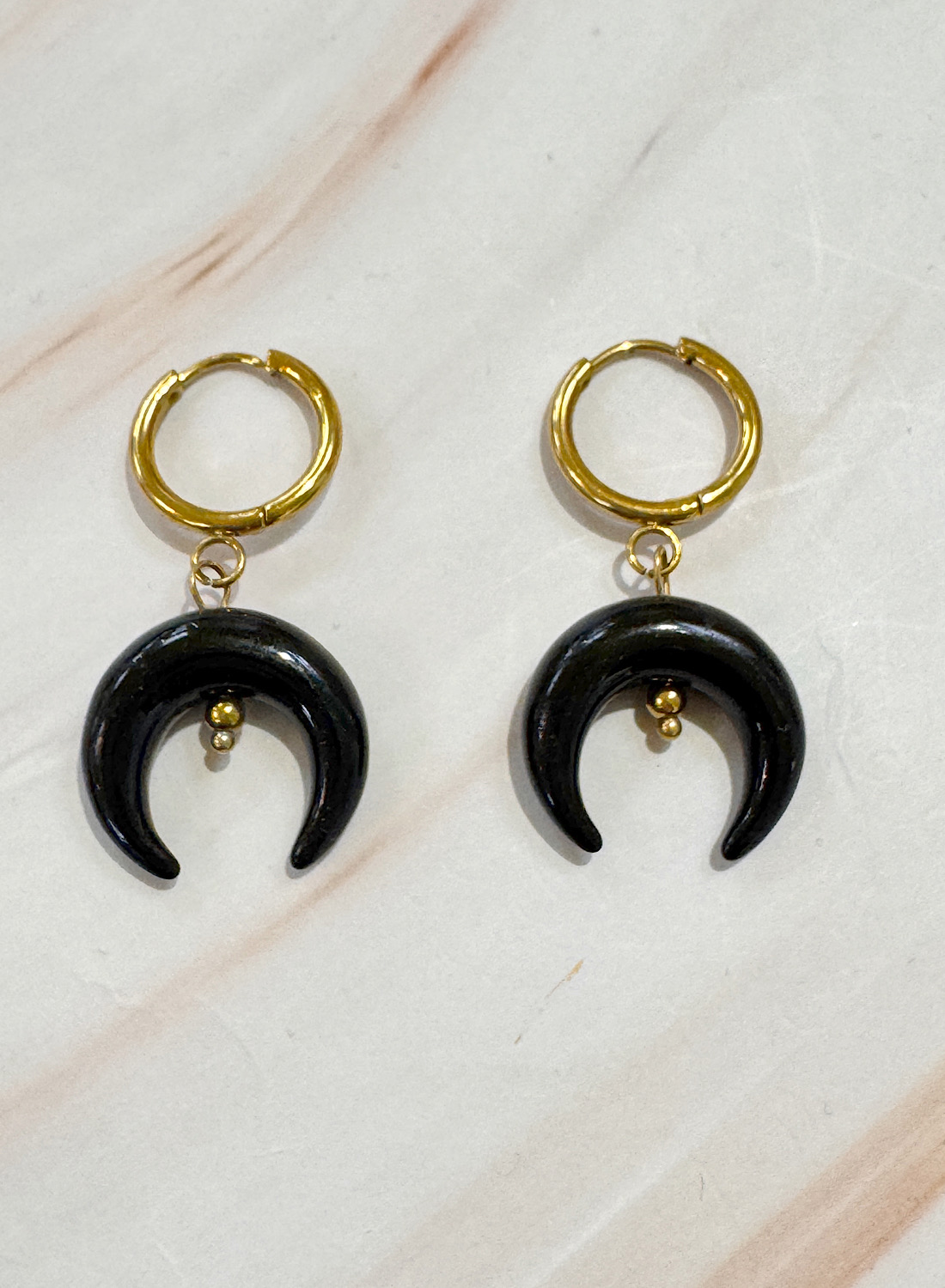 PENDIENTES LUNA NEGRA 2 PENDIENTES LUNA NEGRA - Imagen 2