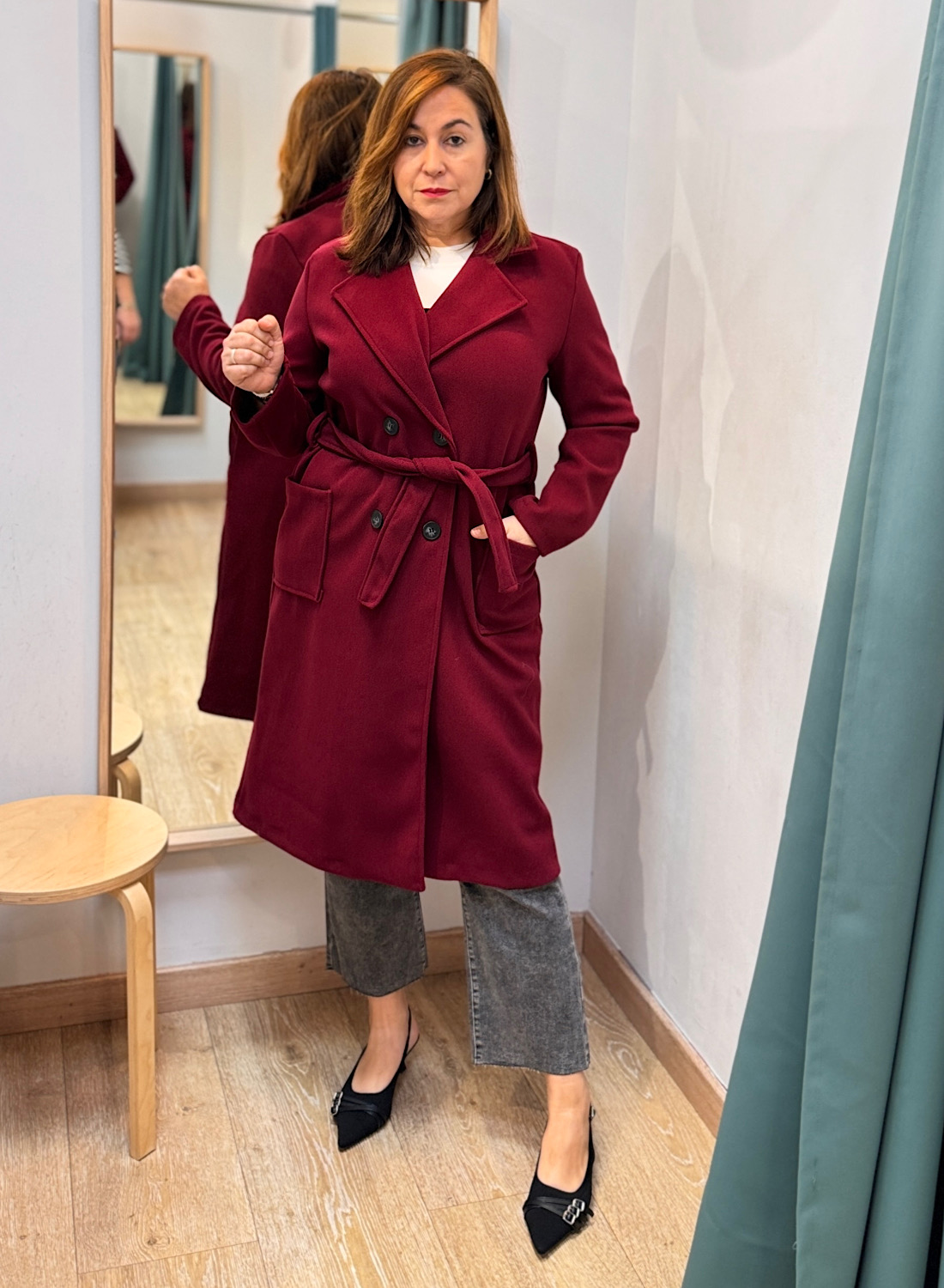 ABRIGO DE PAÑO FINO SIN FORRO 6 ABRIGO DE PAÑO FINO SIN FORRO - Imagen 6