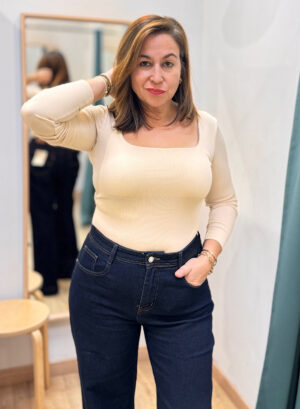 CAMISETA CANALE BÁSICA - Beige