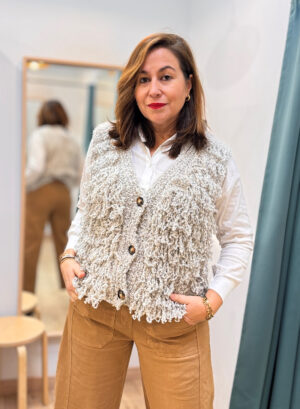 CHALECO EFECTO BORREGO - Beige