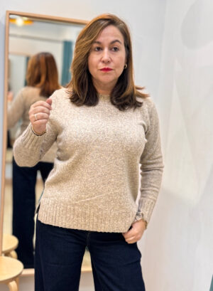 JERSEY HOLGADO PUÑO - Beige