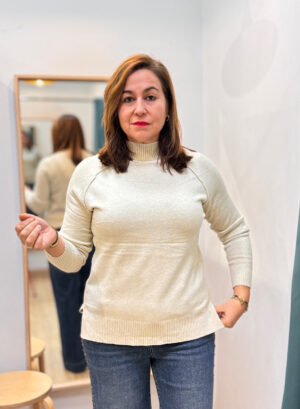 JERSEY CUELLO CAJA - Beige