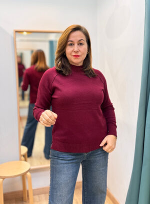 JERSEY CUELLO CAJA - Granate