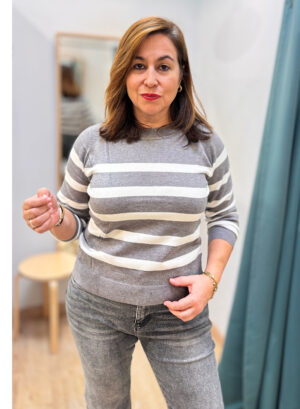 JERSEY RAYAS - Gris