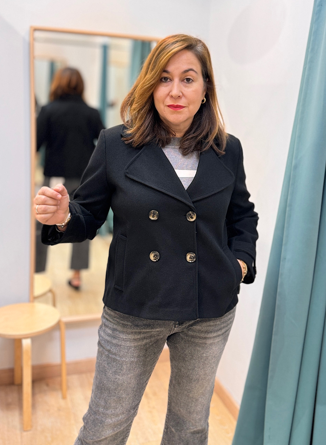 ABRIGO CORTO CRUZADO 2 ABRIGO CORTO CRUZADO - Imagen 2