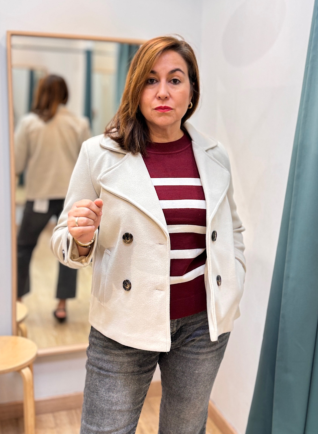 ABRIGO CORTO CRUZADO 8 ABRIGO CORTO CRUZADO - Imagen 8