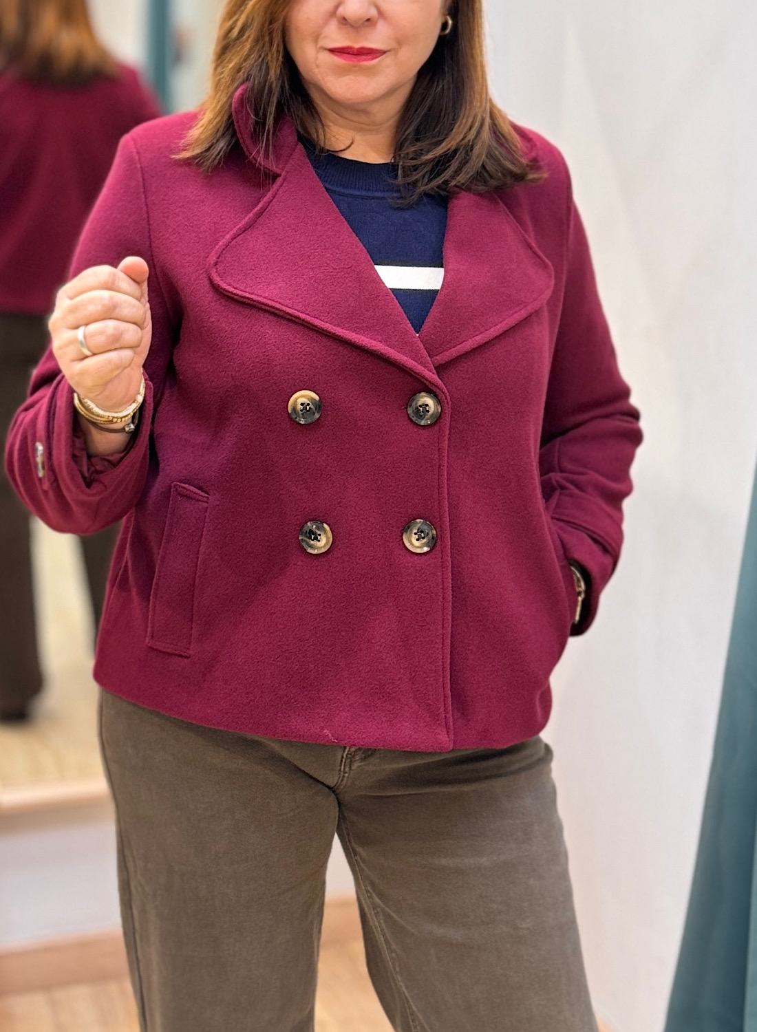 ABRIGO CORTO CRUZADO 4 ABRIGO CORTO CRUZADO - Imagen 4