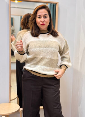 MAXI JERSEY RAYA ANCHA - Beige