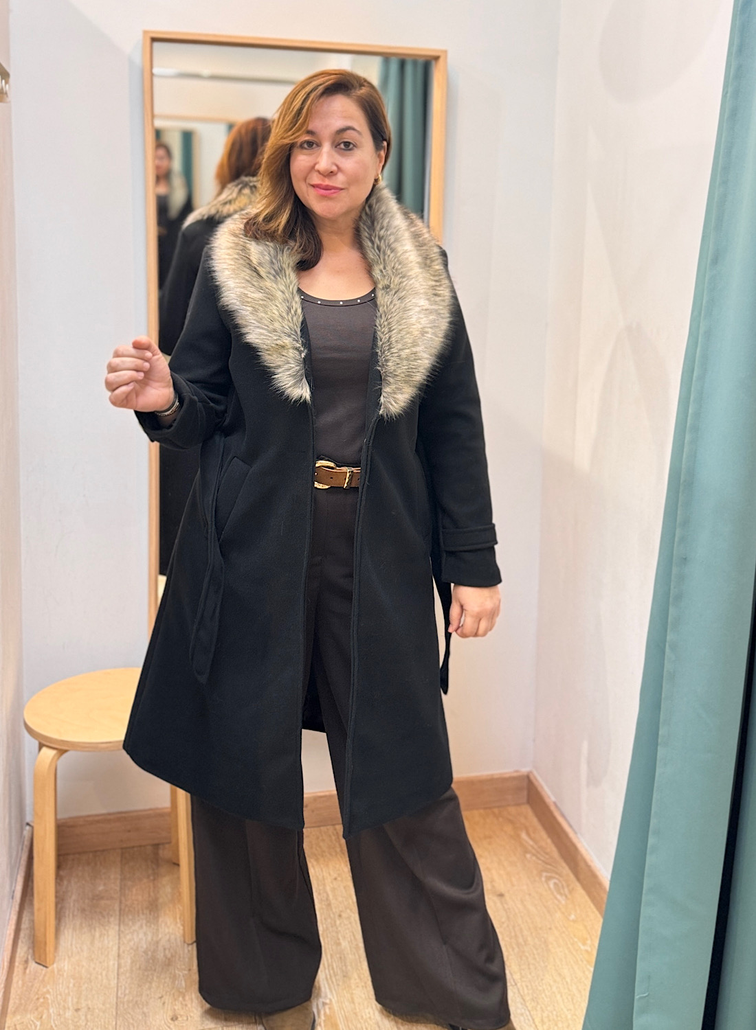 ABRIGO LARGO PELO CUELLO 1 ABRIGO LARGO PELO CUELLO