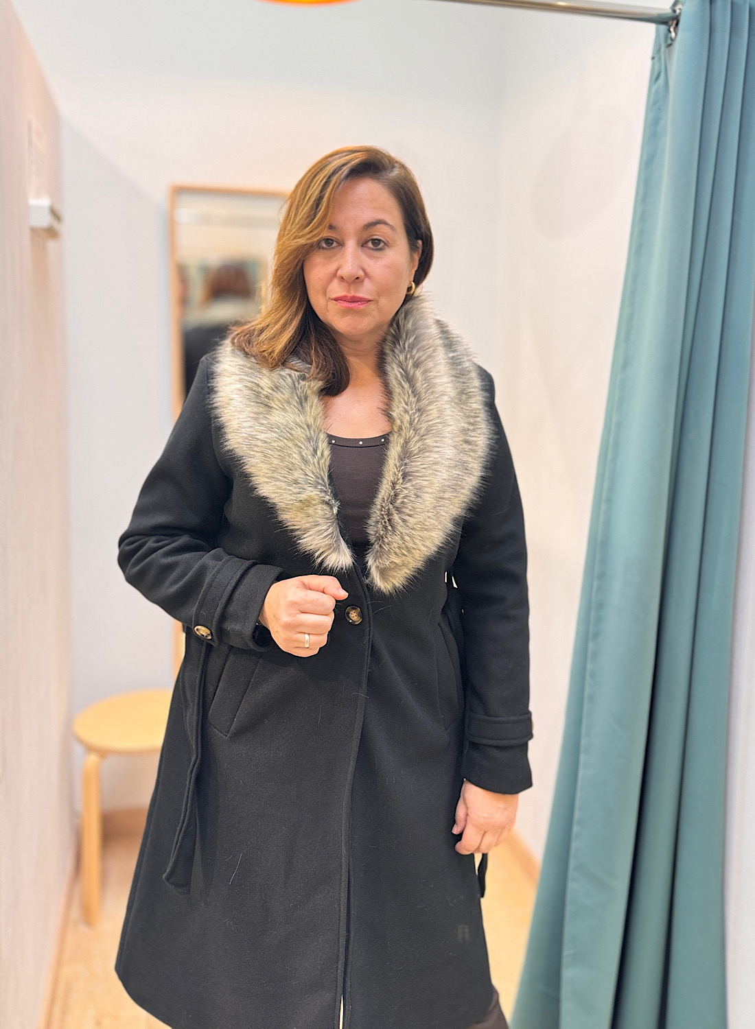 ABRIGO LARGO PELO CUELLO 2 ABRIGO LARGO PELO CUELLO - Imagen 2