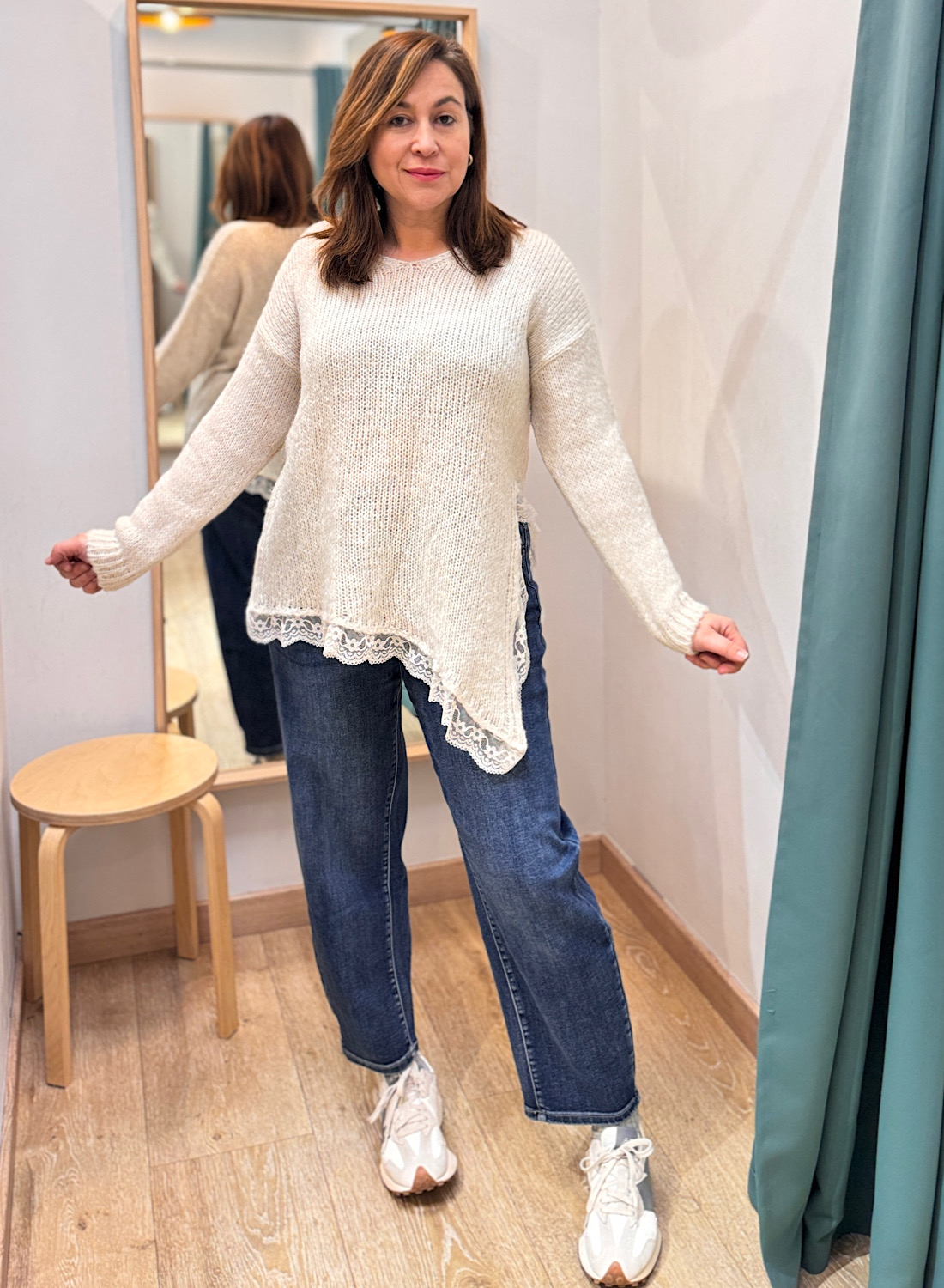 JERSEY ASIMÉTRICO CON ENCAJE 9 JERSEY ASIMÉTRICO CON ENCAJE - Imagen 9