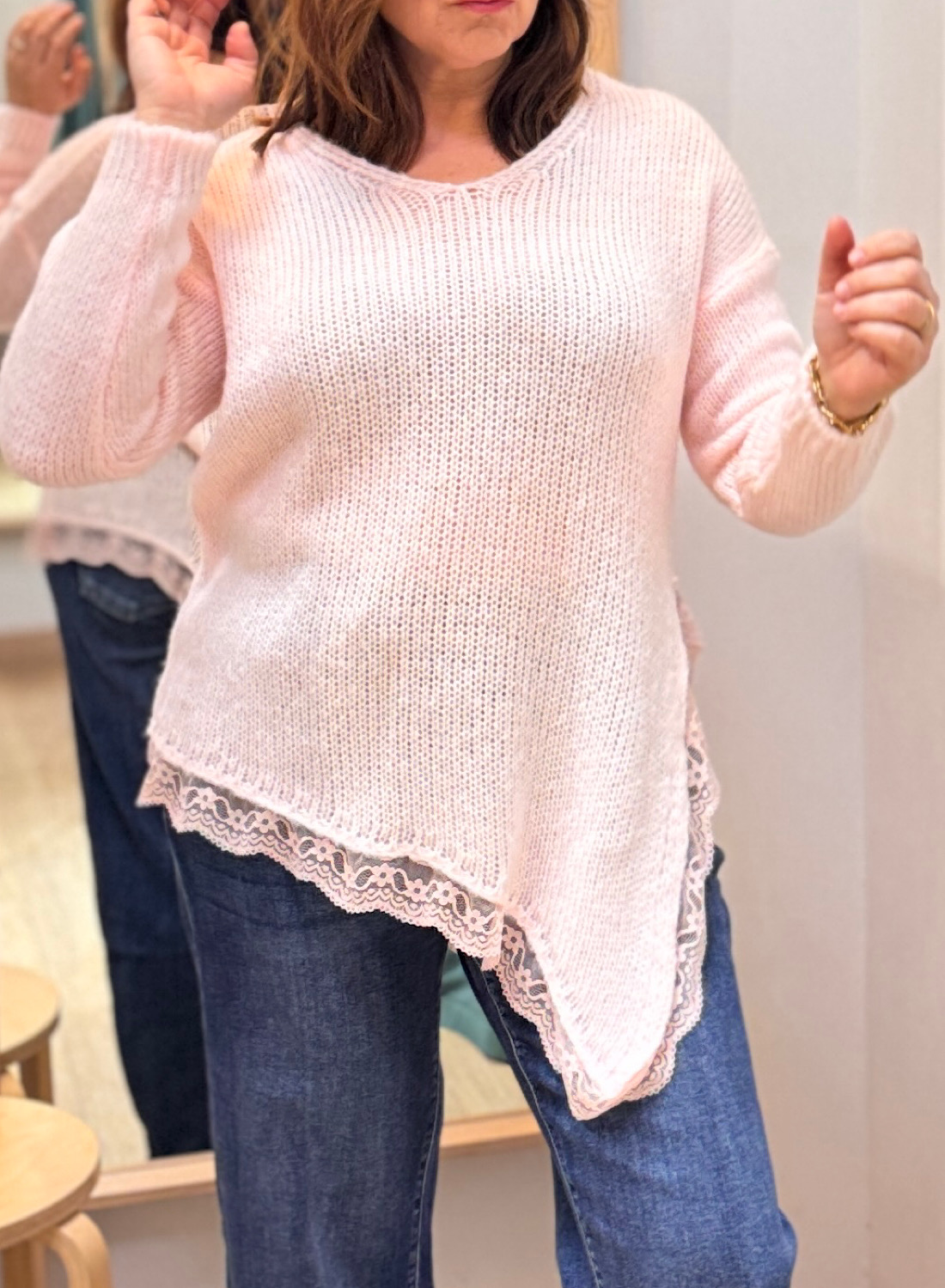 JERSEY ASIMÉTRICO CON ENCAJE 3 JERSEY ASIMÉTRICO CON ENCAJE - Imagen 3