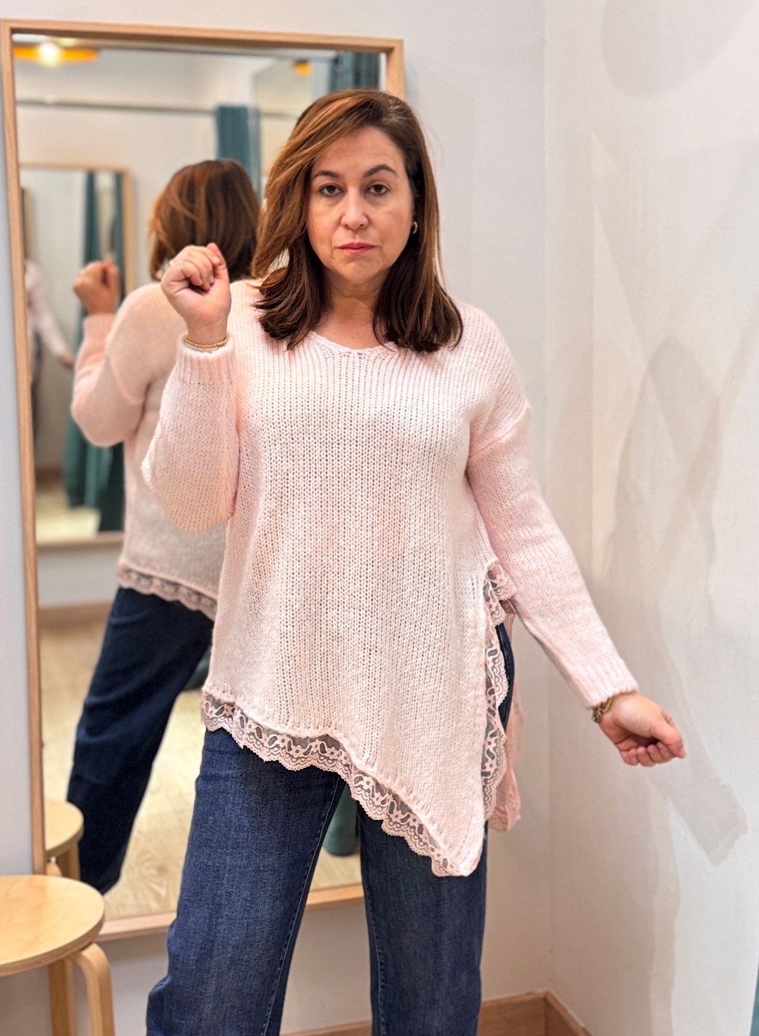 JERSEY ASIMÉTRICO CON ENCAJE 4 JERSEY ASIMÉTRICO CON ENCAJE - Imagen 4