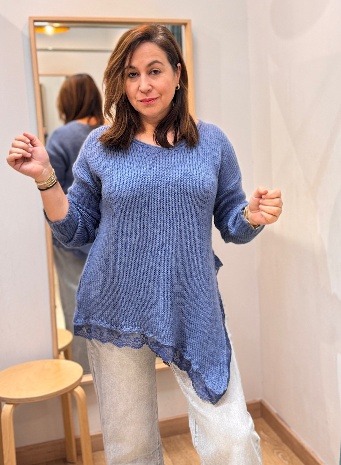 JERSEY ASIMÉTRICO CON ENCAJE 7 JERSEY ASIMÉTRICO CON ENCAJE - Imagen 7