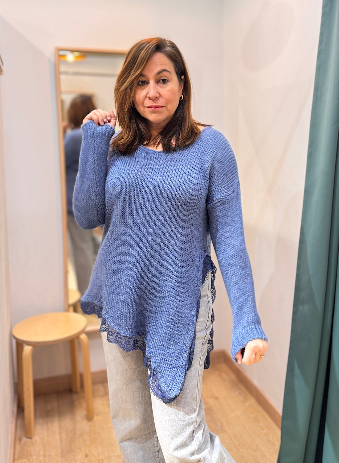 JERSEY ASIMÉTRICO CON ENCAJE 6 JERSEY ASIMÉTRICO CON ENCAJE - Imagen 6