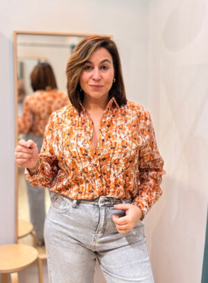 CAMISA ESTAMPADA - Salmón