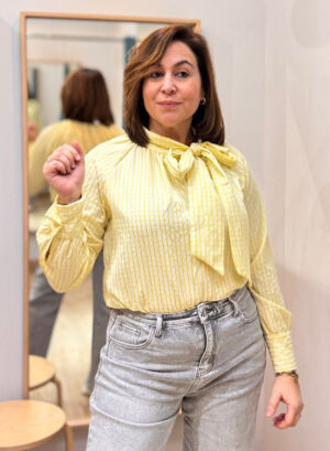 CAMISA MARIE CON LAZADA - Amarillo